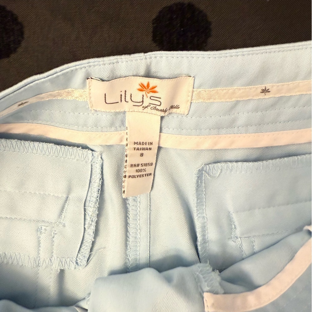 Lily’s of Beverly Hills Bermuda Shorts Size 8 Light Blue Classic Resort Style - Picture 2 of 6